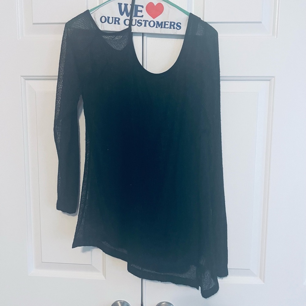 Koral Activewear Black One Shoulder Top Size Medium